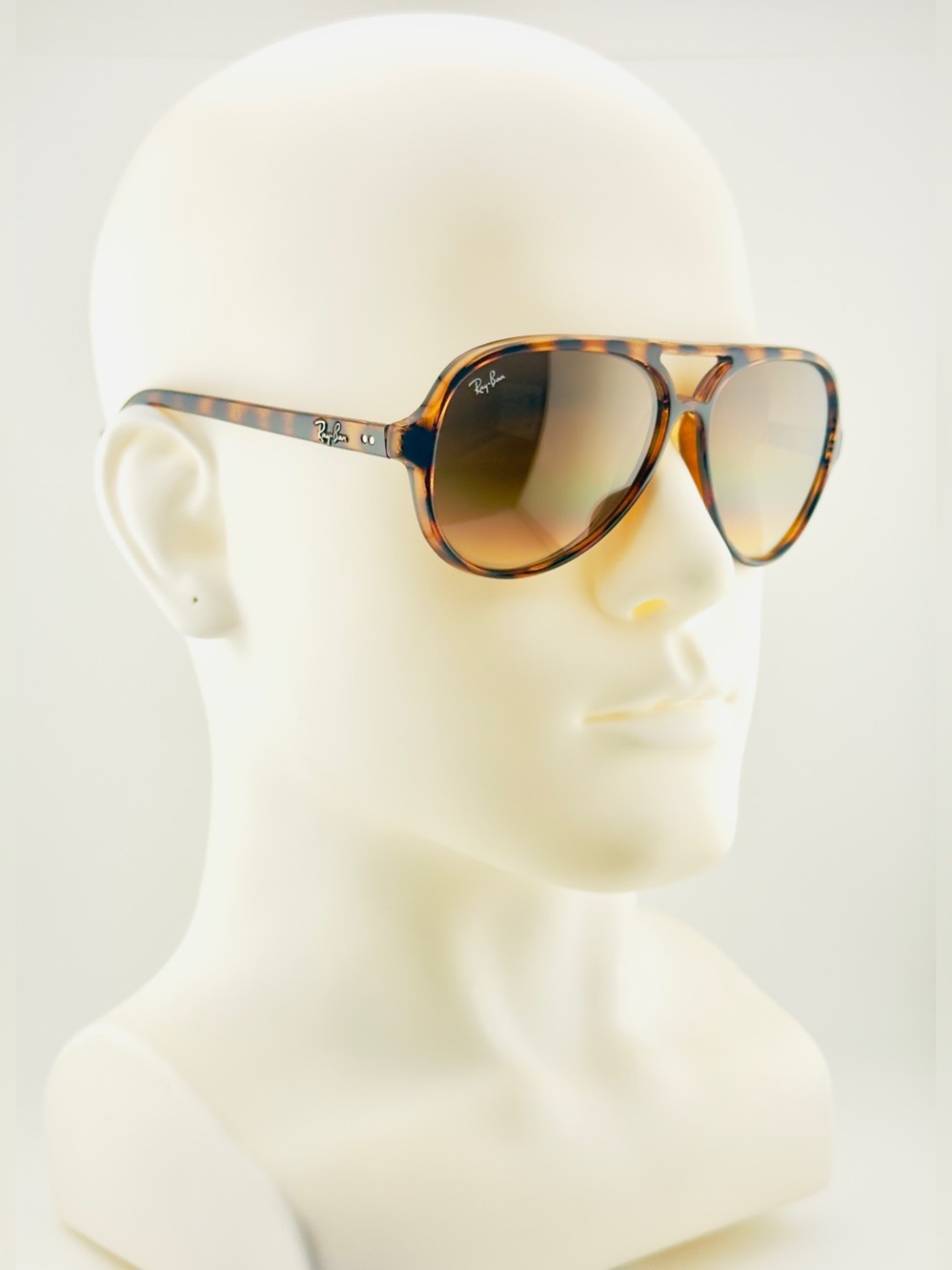 Ray-Ban Sunglasses CATS 5000 Classic Polished Havana Frame Gradient Brown Lenses - Picture 3 of 14